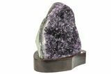 Amethyst Cluster With Wood Base - Uruguay #256647-2